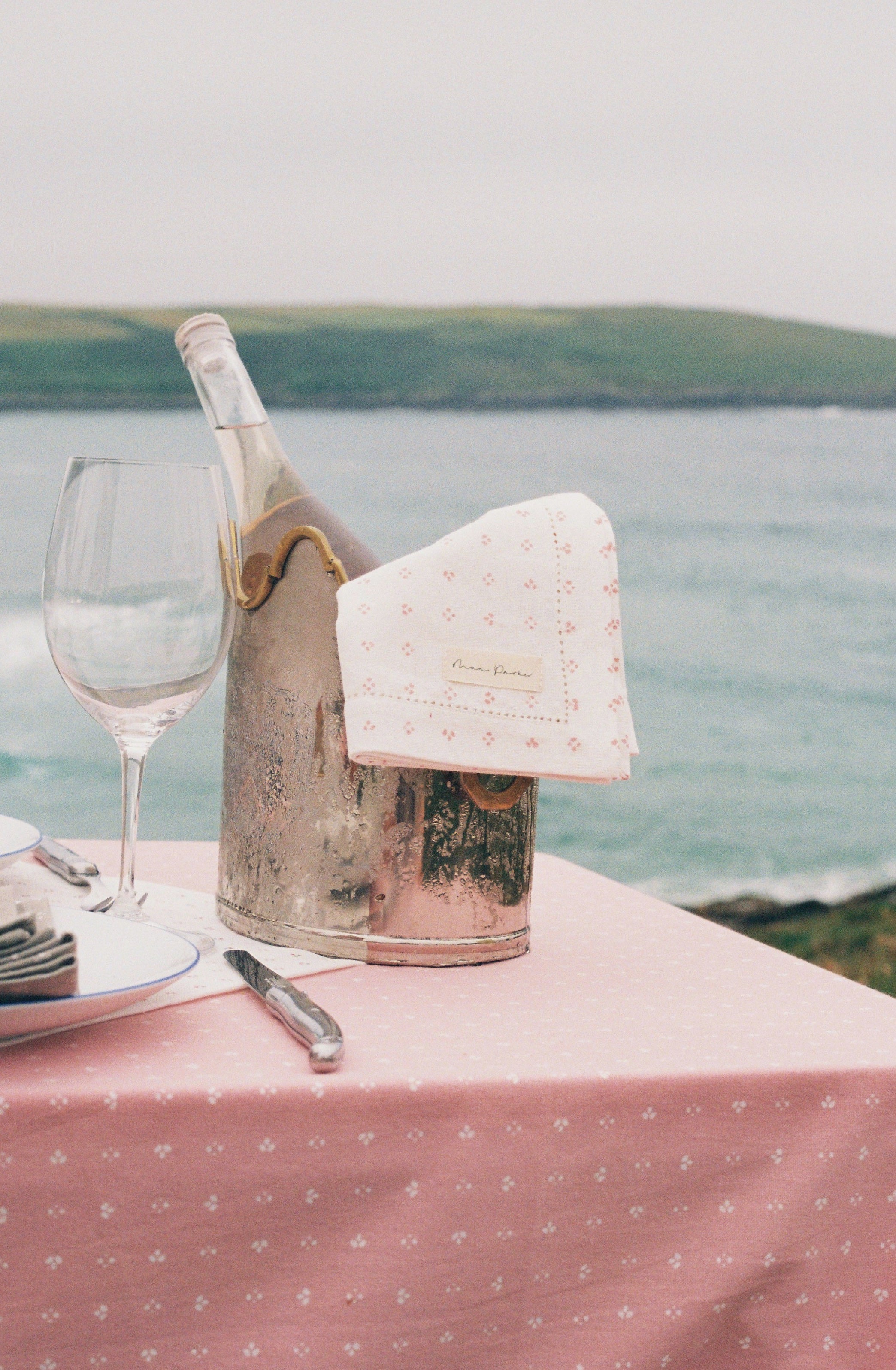 Minni Napkin - White with Red