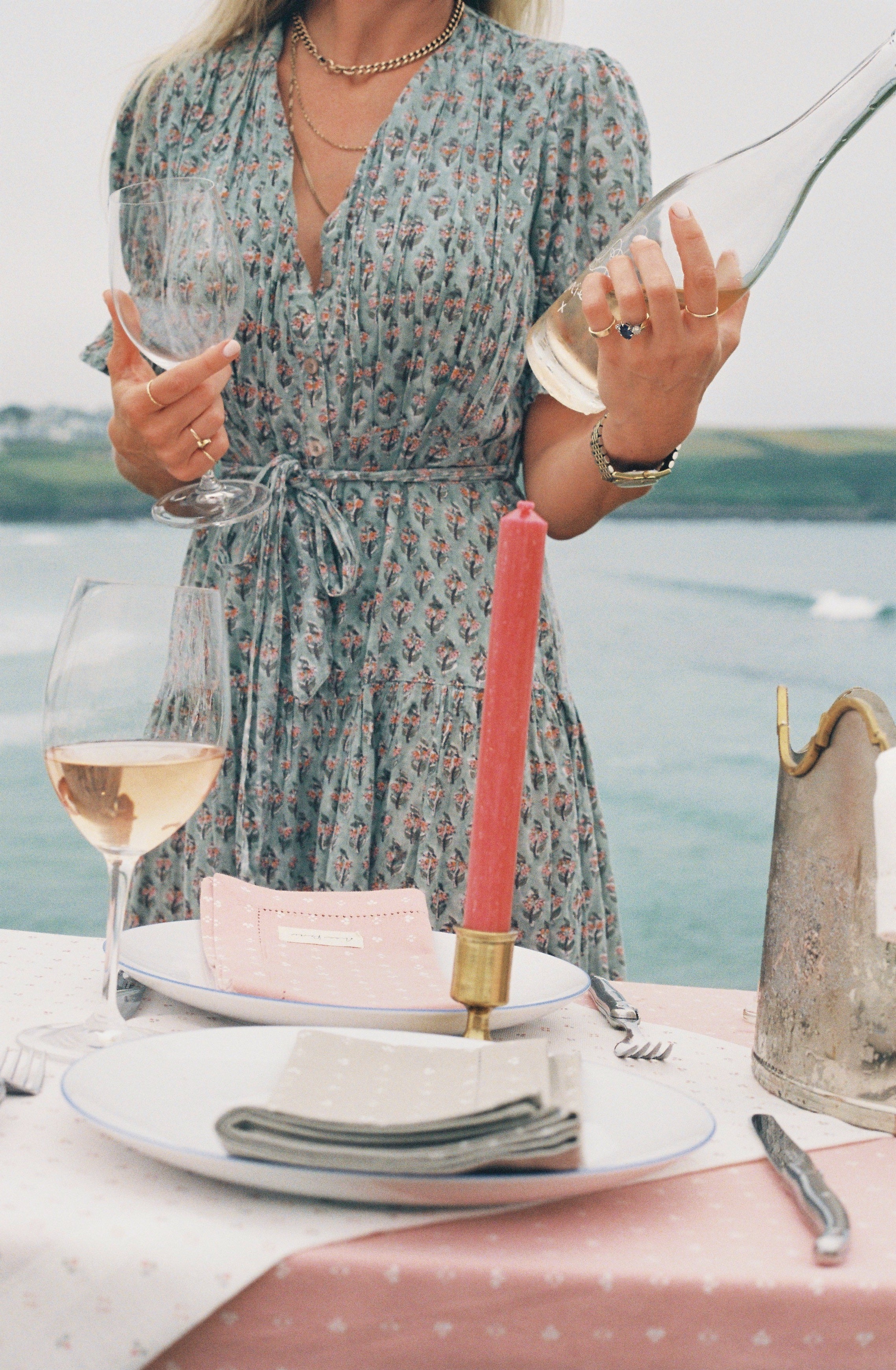 Minni Napkin - Resist Dyed Green