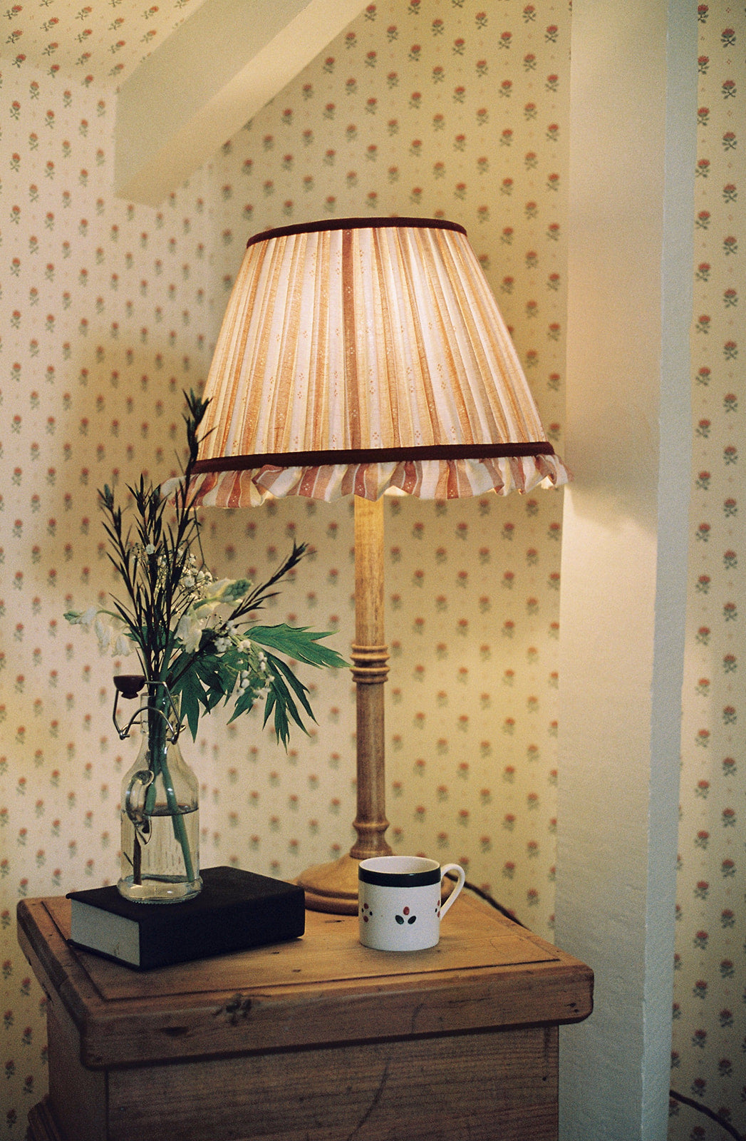 The Salzburg Stripe Lampshade by Imogen Pope London (Red & Pink)