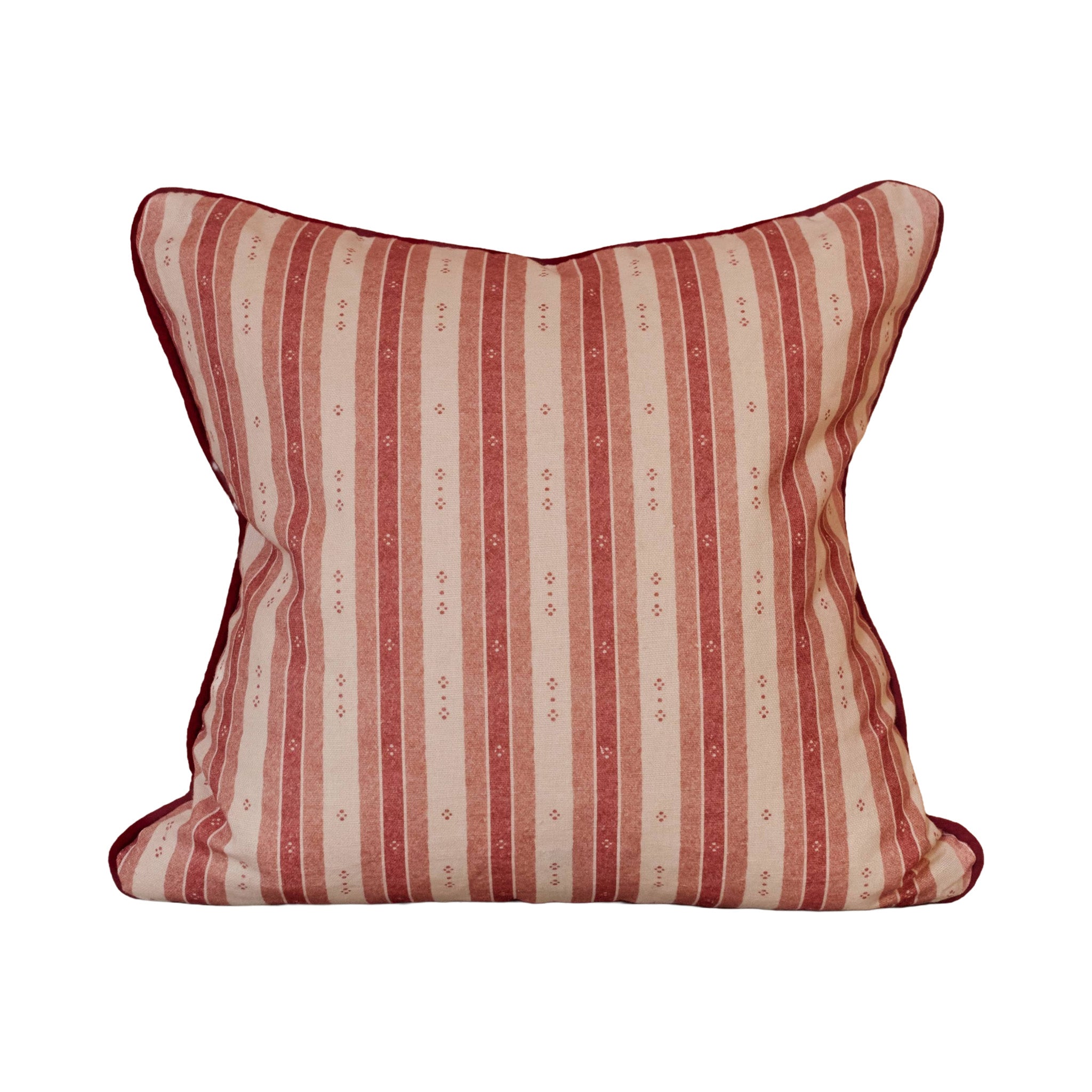 Salzburg Stripe Red & Pink Cushion – Square