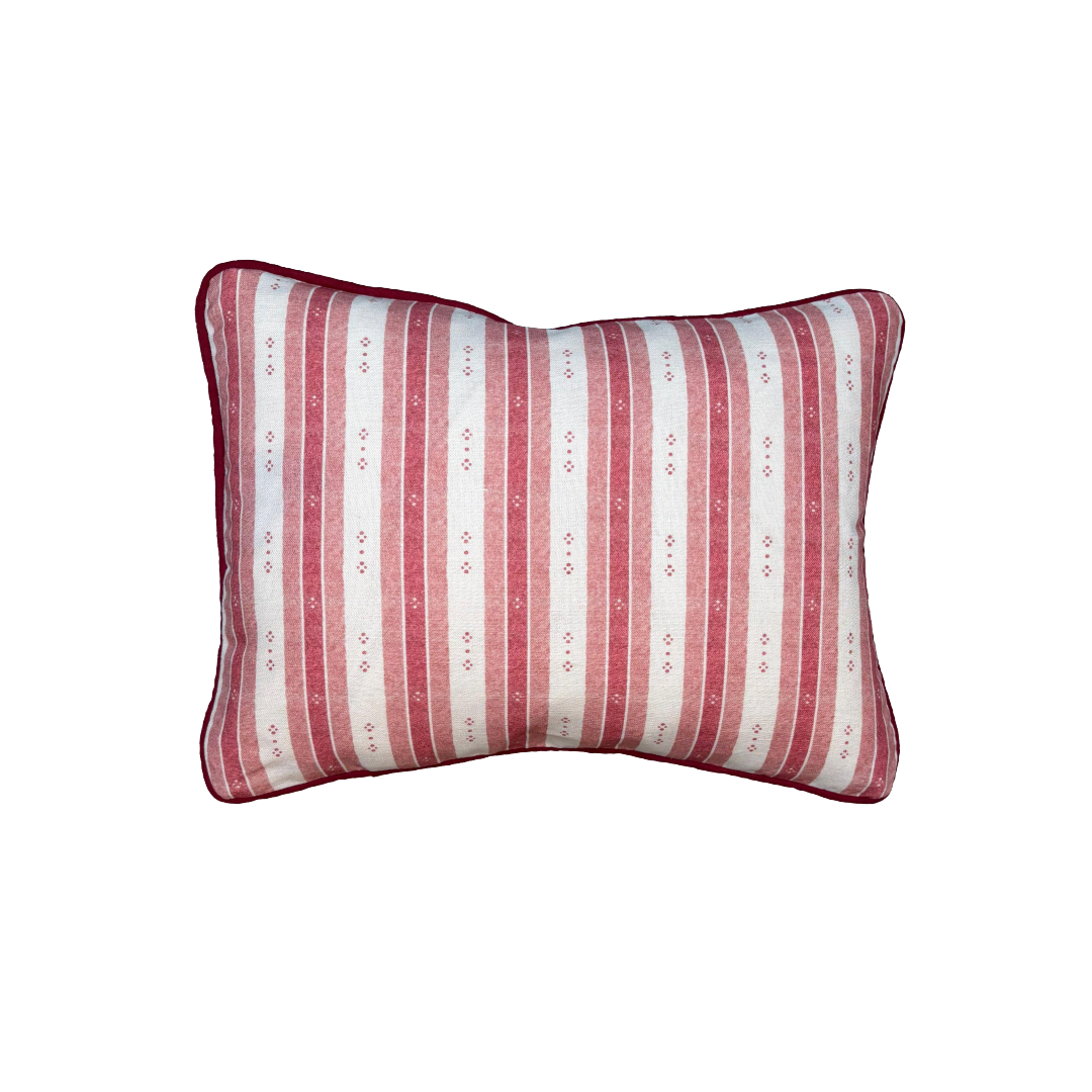 Salzburg Stripe Red & Pink Cushion – Rectangle