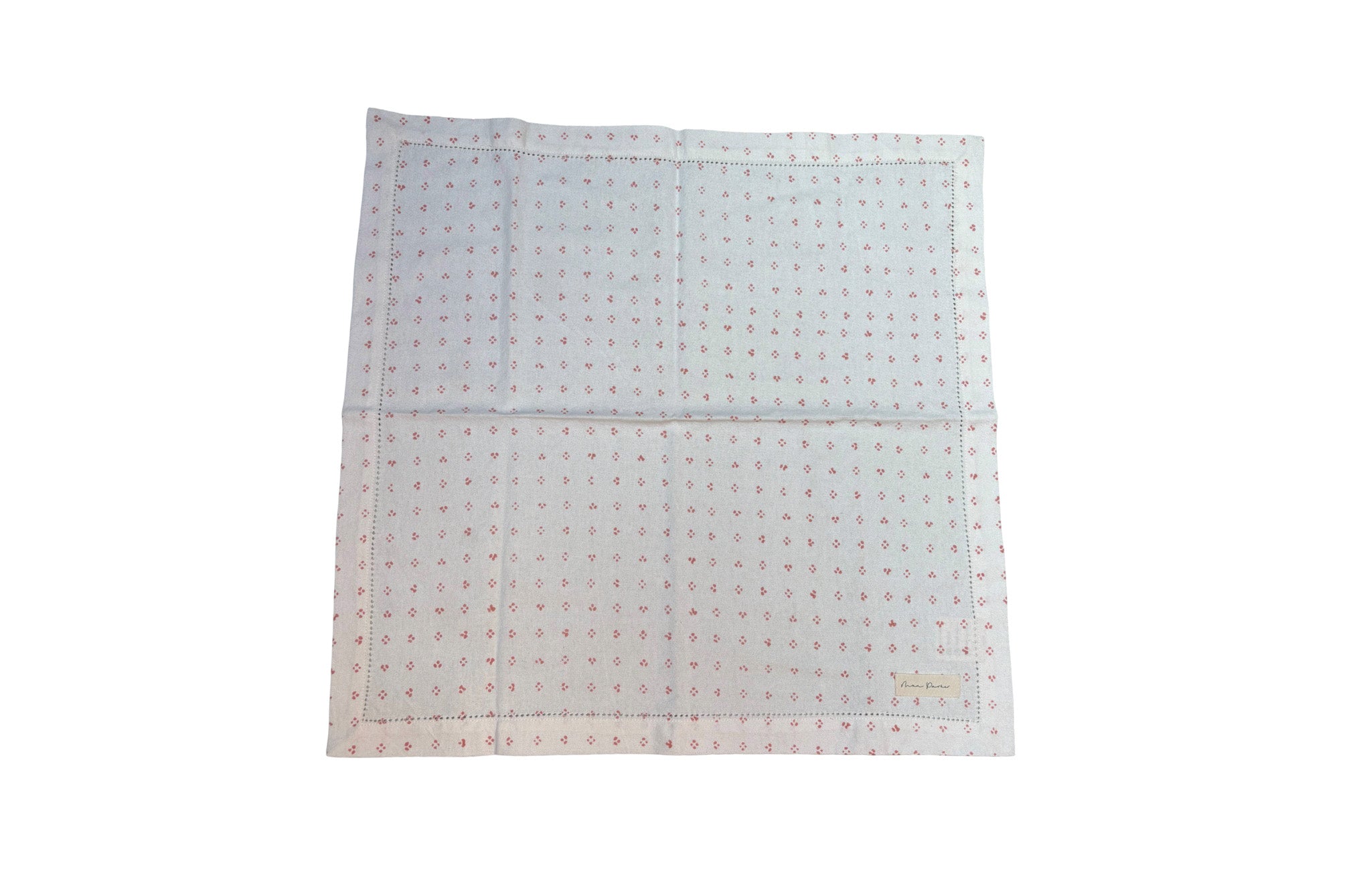 Minni Napkin - White with Red